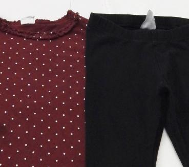 Langarmshirt mit Leggings Gr. 80 von H&M (2040)